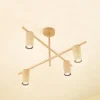 Lindby plafondlamp Marilou, zandzwart, 4-lamps, Ø 70cm