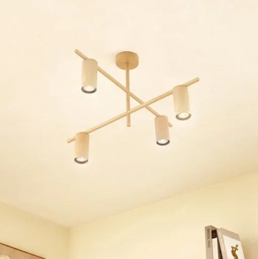 Lindby plafondlamp Marilou, zandzwart, 4-lamps, Ø 70cm