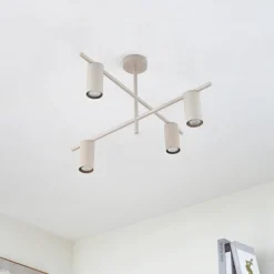 Lindby plafondlamp Marilou, zandzwart, 4-lamps, Ø 70cm
