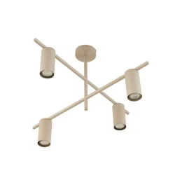 Lindby plafondlamp Marilou, zandzwart, 4-lamps, Ø 70cm