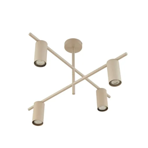 Lindby plafondlamp Marilou, zandzwart, 4-lamps, Ø 70cm