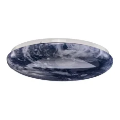 Lindby plafondlamp Orbi, 38 cm, blauw/wit, kunststof