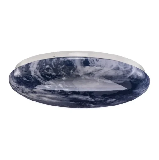 Lindby plafondlamp Orbi, 38 cm, blauw/wit, kunststof
