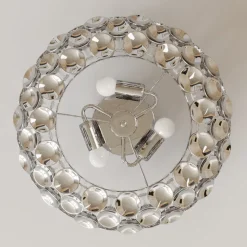Lindby plafondlamp Reza, Ø 48 cm, chroomkleurig, E14