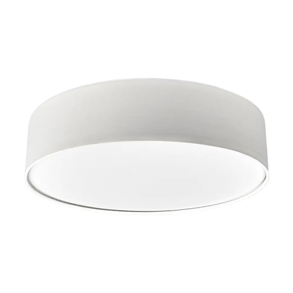 Lindby plafondlamp Sebatin, Ø 50 cm, beige, stof, E27