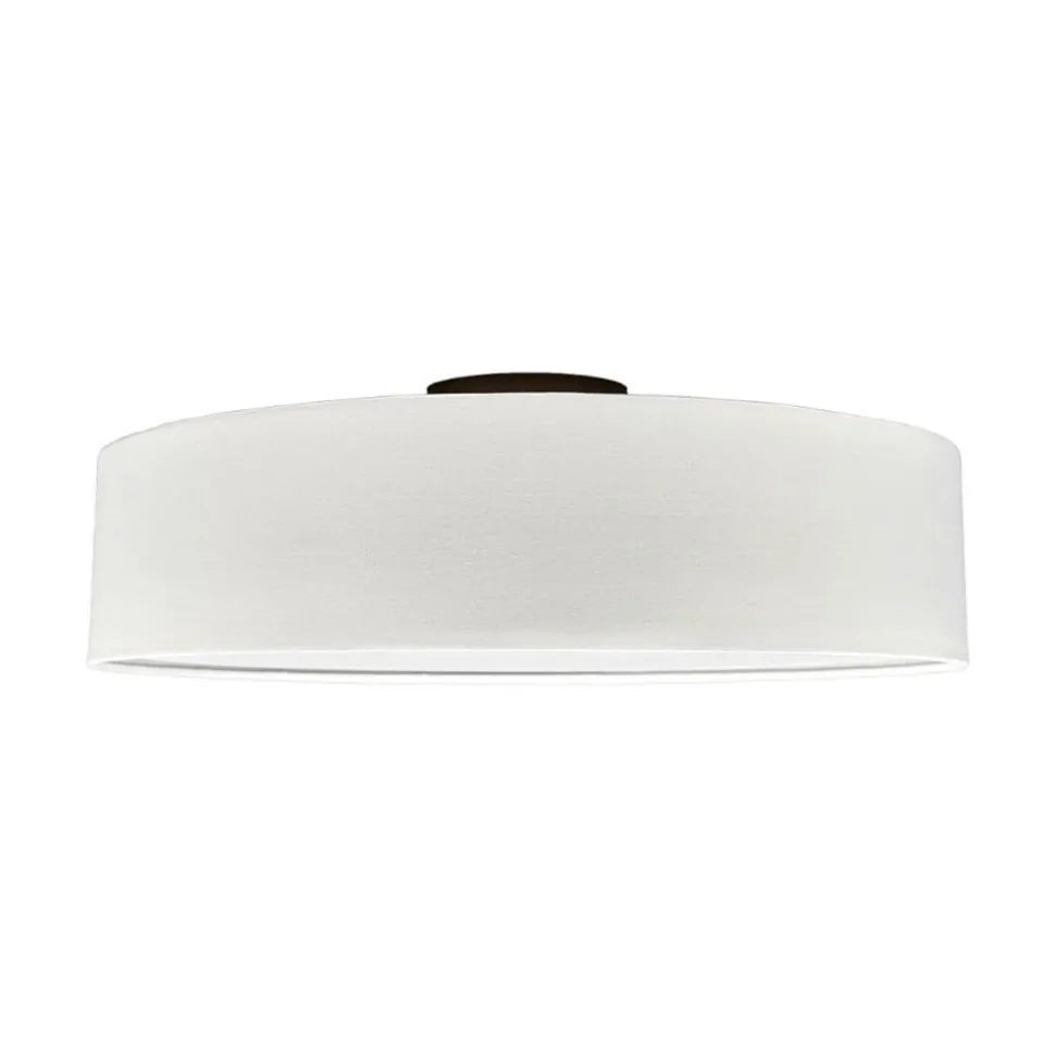 Lindby plafondlamp Sebatin, Ø 50 cm, beige, stof, E27