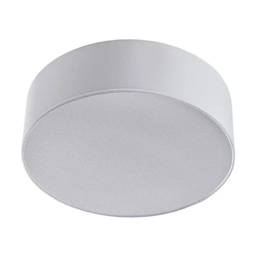 Lindby plafondlamp Sebatin, Ø 40 cm, wit, stof, E27