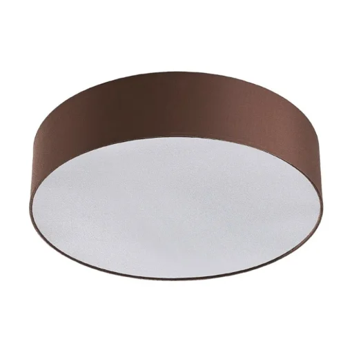 Lindby plafondlamp Sebatin, Ø 50 cm, lichtbruin, stof, E27