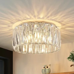 Lindby plafondlamp Sofia, transparant, acryl, Ø 46cm