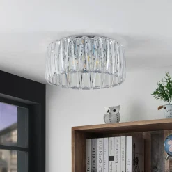 Lindby plafondlamp Sofia, transparant, acryl, Ø 46cm