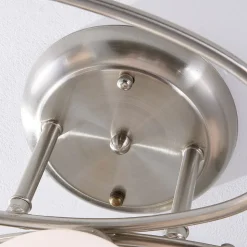 Lindby plafondlamp Svean, 3-vlams, wit, glas, lengte 60 cm