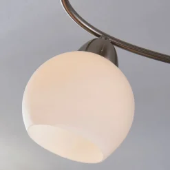 Lindby plafondlamp Svean, 4-lichts, wit, glas, lengte 42,5cm