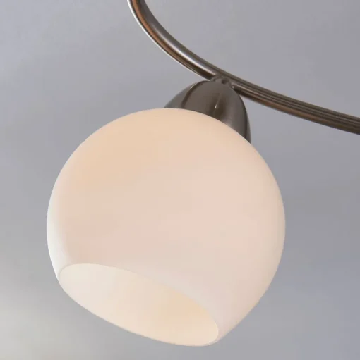Lindby plafondlamp Svean, 4-lichts, wit, glas, lengte 42,5cm