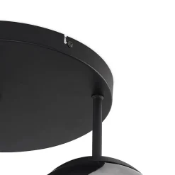 Lindby plafondlamp Teeja, rook, 3-lamps, Ø47cm, glas, E27