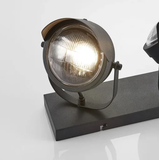 Lindby plafondspot Henega, 52 cm, zwart, 3-lamps