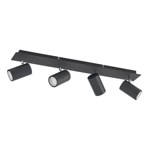 Lindby plafondspot Joffrey, 70 cm, zwart, 4-lamps, GU10