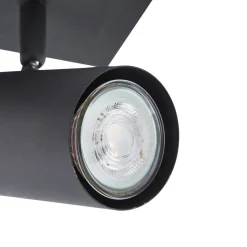 Lindby plafondspot Joffrey, 70 cm, zwart, 4-lamps, GU10