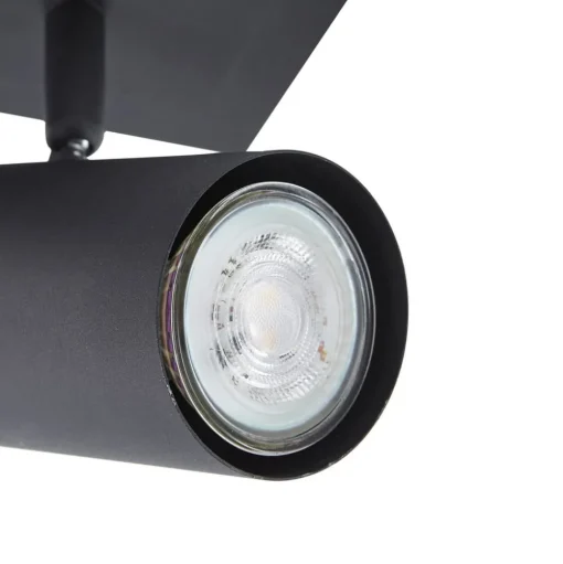 Lindby plafondspot Joffrey, 70 cm, zwart, 4-lamps, GU10