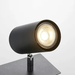 Lindby plafondspot Joffrey, 49cm, zwart, 3-lamps, GU10