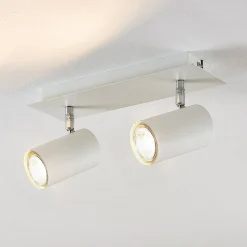 Lindby plafondspot Joffrey, 31 cm, 2-lamps, wit, GU10