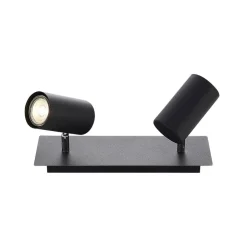 Lindby plafondspot Joffrey, 31 cm, 2-lamps, zwart, GU10