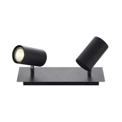 Lindby plafondspot Joffrey, 31 cm, 2-lamps, zwart, GU10