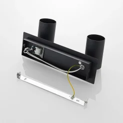 Lindby plafondspot Joffrey, 31 cm, 2-lamps, zwart, GU10