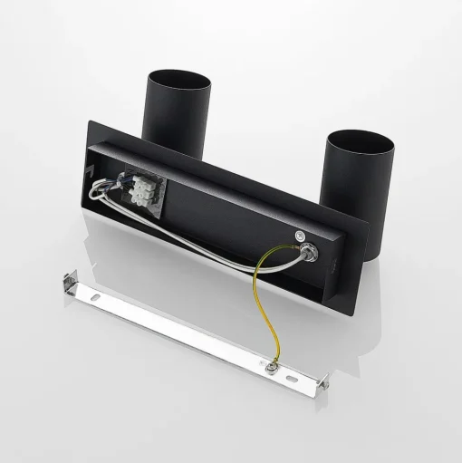 Lindby plafondspot Joffrey, 31 cm, 2-lamps, zwart, GU10