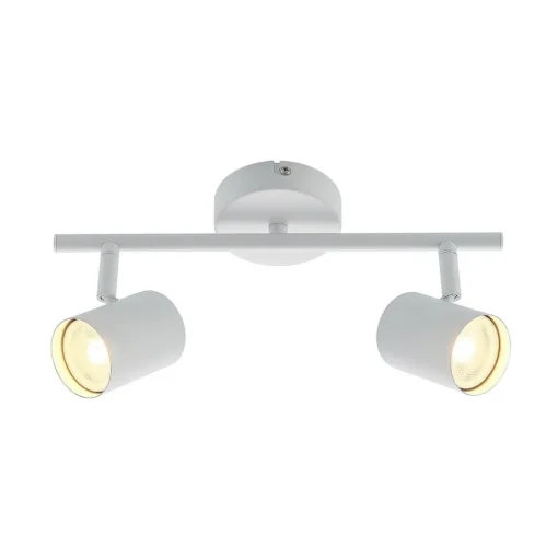 Lindby plafondspot Jorell, wit, 32 cm, 2-lamps, metaal, GU10