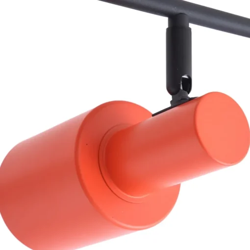 Lindby plafondspot Ovelia, oranje/zwart, 4-lamps, E27