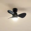 Lindby plafondventilator Enon, zwart, gelijkstroommotor, stil
