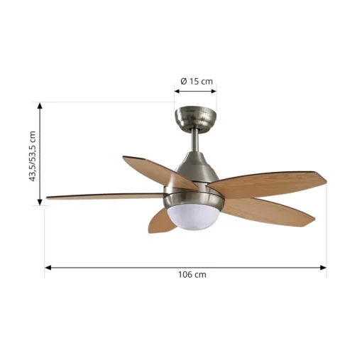 Lindby plafondventilator Klasika, DC, stil, 106 cm, CCT