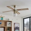 Lindby plafondventilator met verlichting Rakan, stil, Ø 106 cm