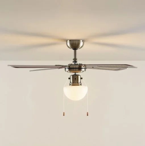 Lindby plafondventilator met verlichting Rakan, stil, Ø 106 cm