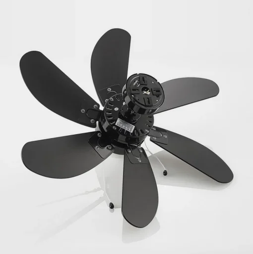 Lindby plafondventilator Minja, zwart, stil, 78 cm, E14