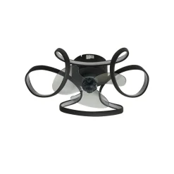 Lindby plafondventilator Lomata, zwart, stil, Ø 23 cm