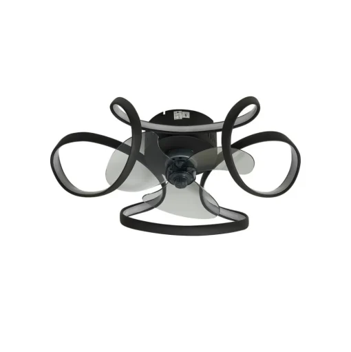 Lindby plafondventilator Lomata, zwart, stil, Ø 23 cm