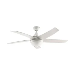 Lindby plafondventilator met verlichting Auraya, stil, wit, 130cm