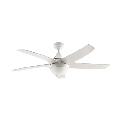 Lindby plafondventilator met verlichting Auraya, stil, wit, 130cm