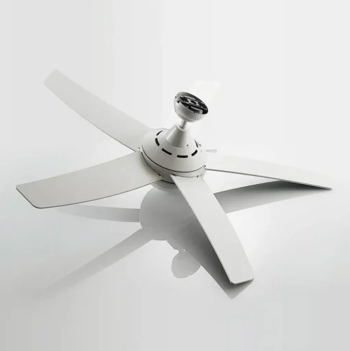 Lindby plafondventilator met verlichting Auraya, stil, wit, 130cm
