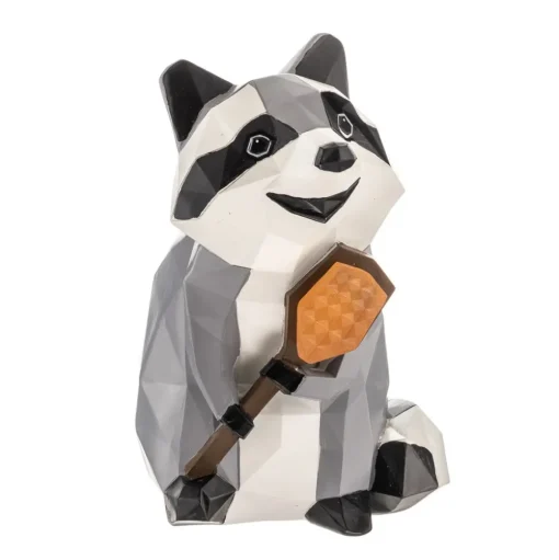 Lindby Racoon LED lamp op zonne-energie, figuur, wasbeer