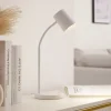 Lindby Radka tafellamp, wit, kunststof, GU10, flexibele arm