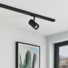 Lindby railspot Linaro, GU10, Ø 6 cm, zwart, 1-fase
