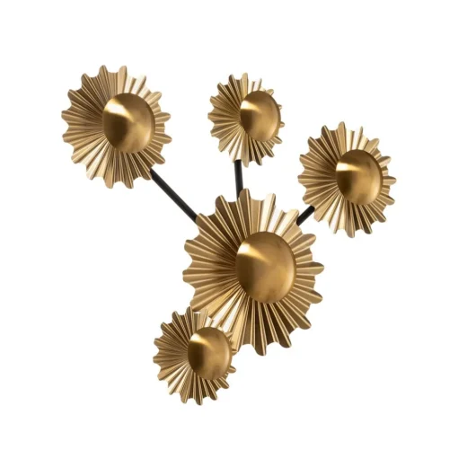 Lindby Senmia wandlamp in goud, 5-lamps