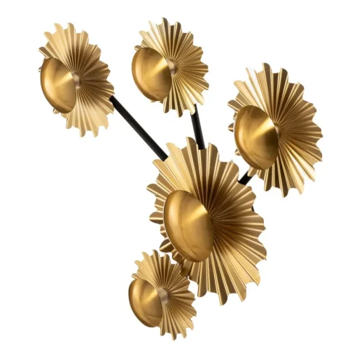 Lindby Senmia wandlamp in goud, 5-lamps