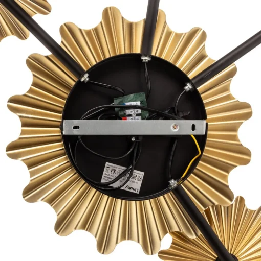 Lindby Senmia wandlamp in goud, 5-lamps