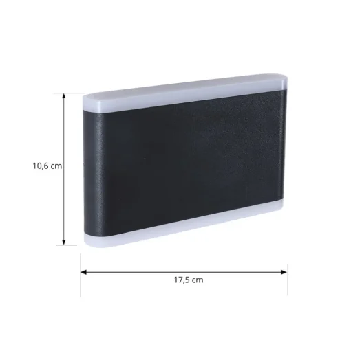 Lindby Smart LED buitenwandlamp Elvi, CCT, RGB, Tuya, IP54