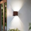 Lindby Smart LED buitenwandlamp Dara roest rond CCT RGB Tuya