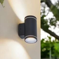 Lindby Smart LED buitenwandlamp Valtin CCT RGB Tuya IP54