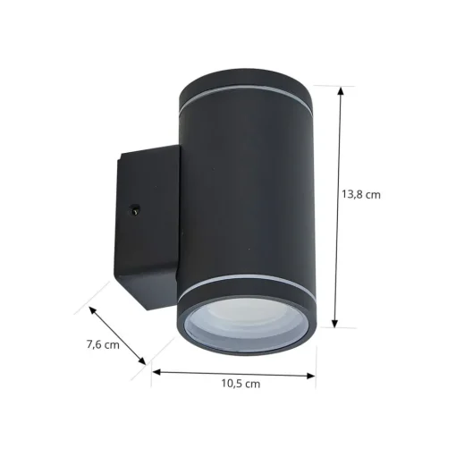 Lindby Smart LED buitenwandlamp Valtin CCT RGB Tuya IP54